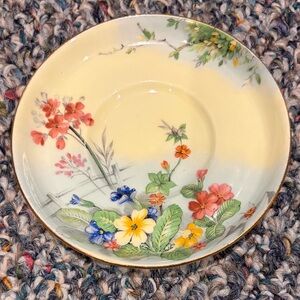 Charming Vintage Aynsley Bone China Saucer - Hand-Painted Floral Design